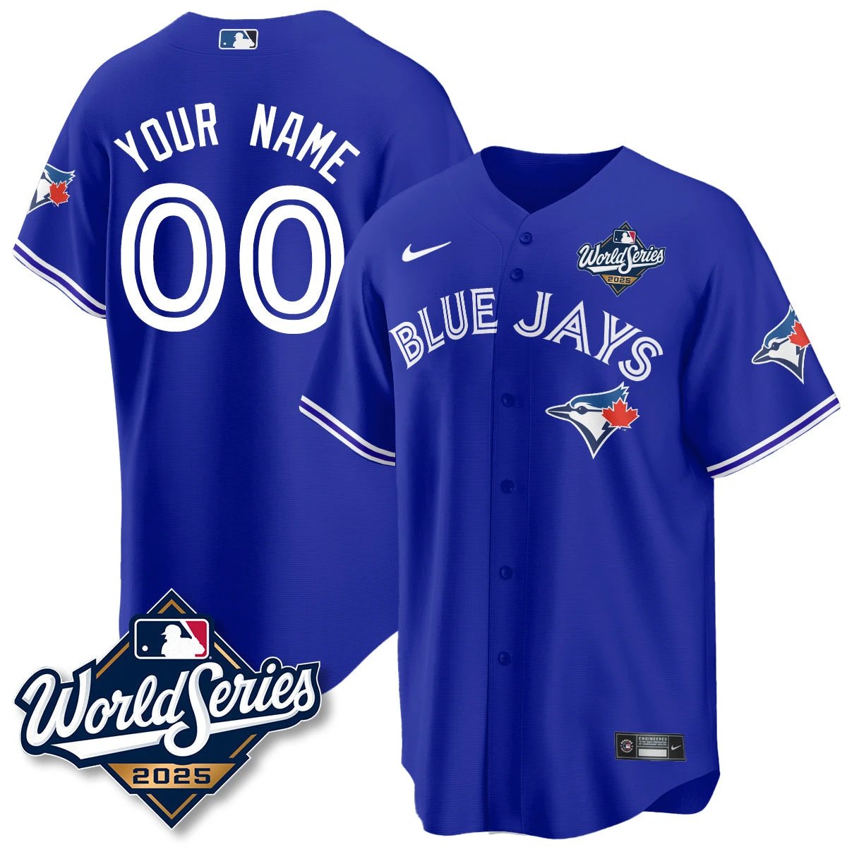 Toronto Blue Jays 2025 World Series Custom Jersey - All Stitched by Toronto Blue Jays