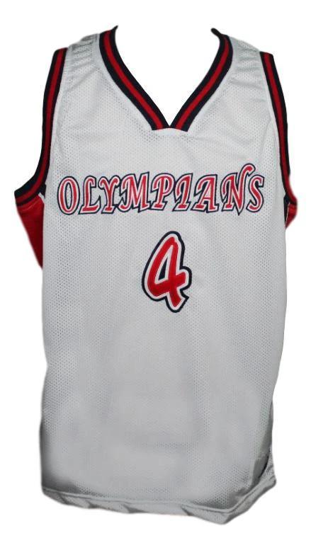Russell Westbrook Jersey #4 Olympians HS Basketball Sewn White by My store basketball