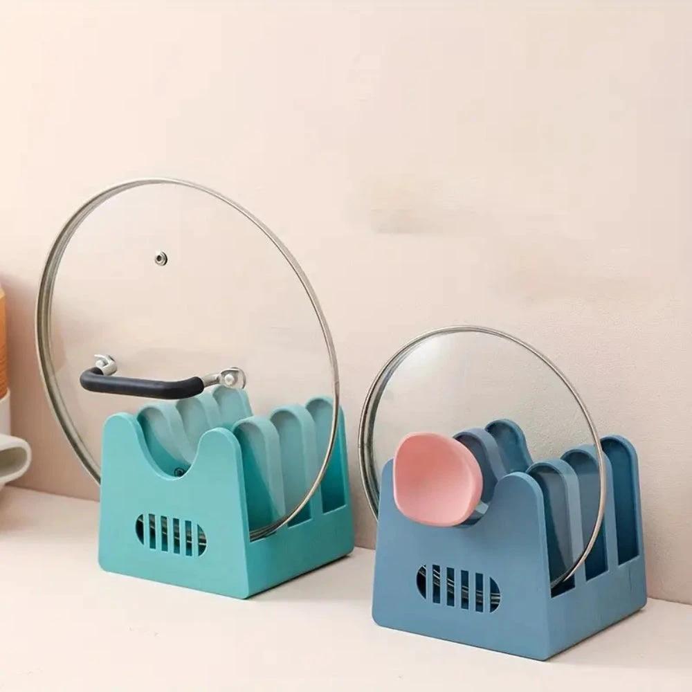 ABS Pot Lid and Utensils Storage Rack by Casa & Beyond