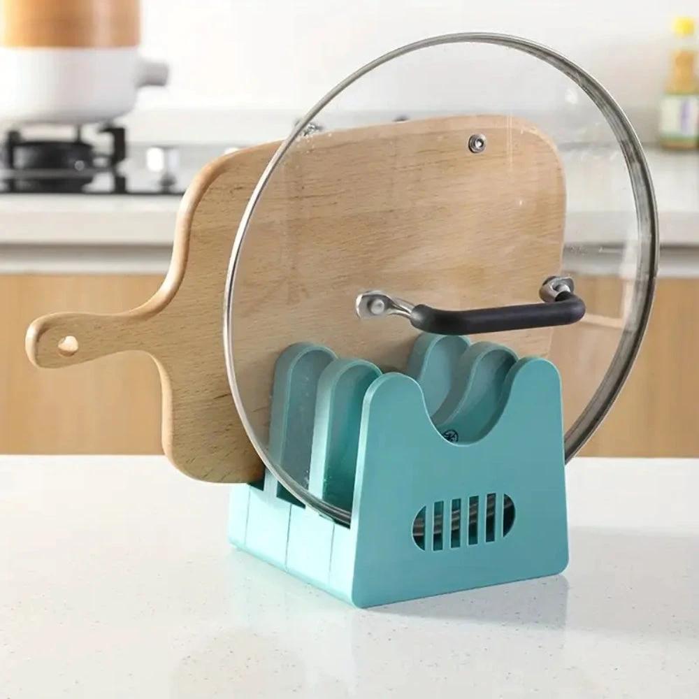 ABS Pot Lid and Utensils Storage Rack by Casa & Beyond