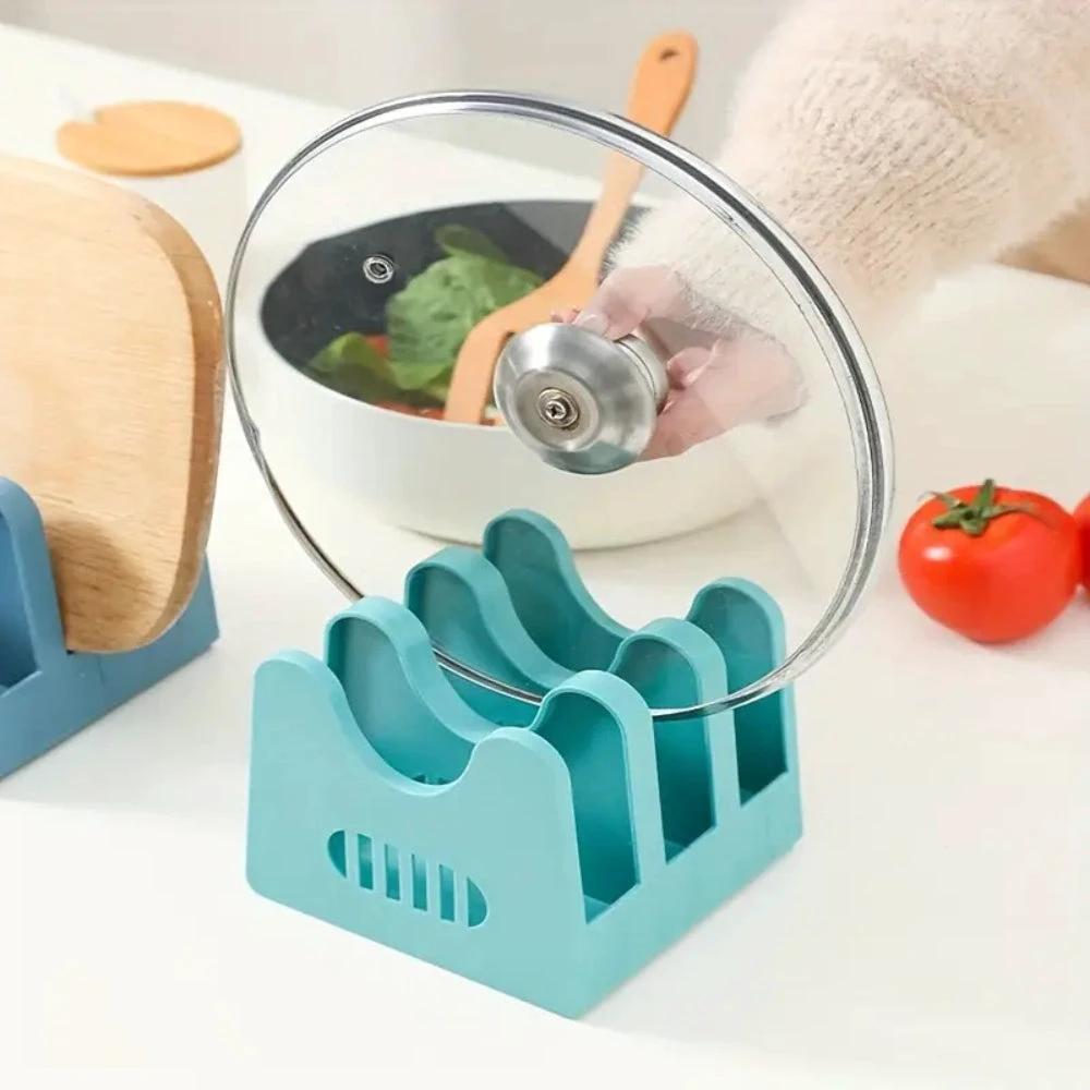 ABS Pot Lid and Utensils Storage Rack by Casa & Beyond
