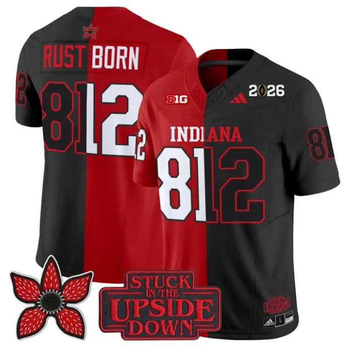 Rust Born Jersey #812 Indiana Hoosiers Upside Down Edition Vapor Stitched by My Store NCAA Football Jerseys
