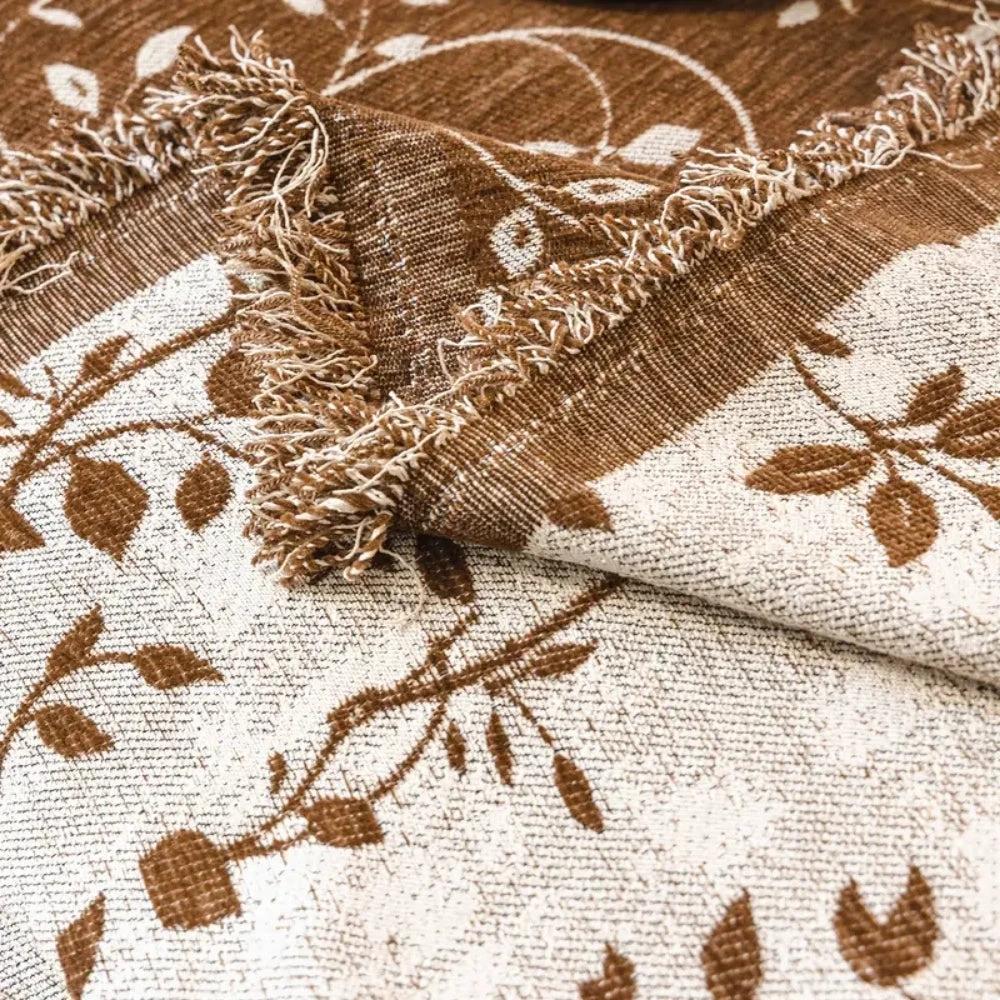 Rustic Blossom Ivory Floral Sofa Cover by Casa & Beyond