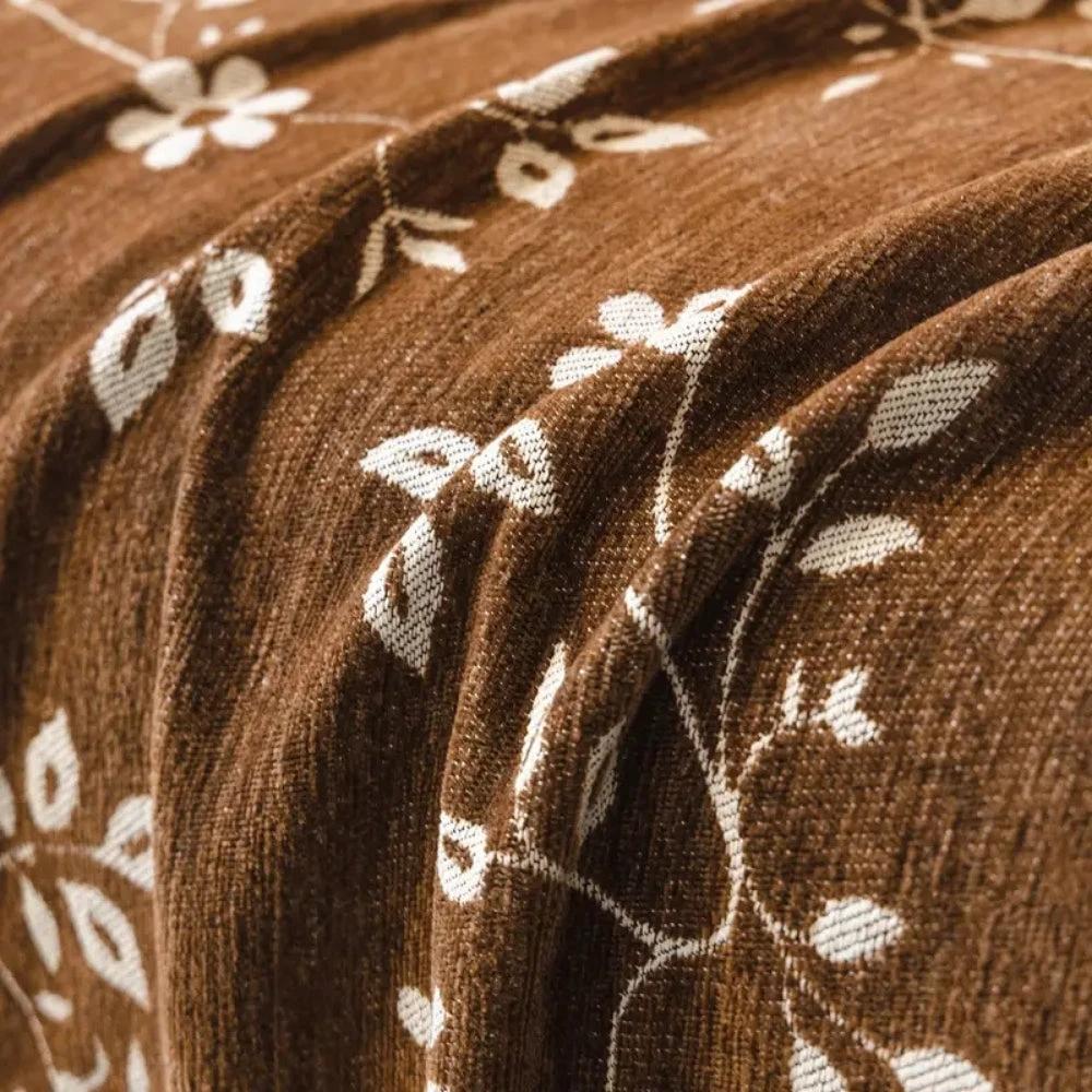 Rustic Blossom Ivory Floral Sofa Cover by Casa & Beyond