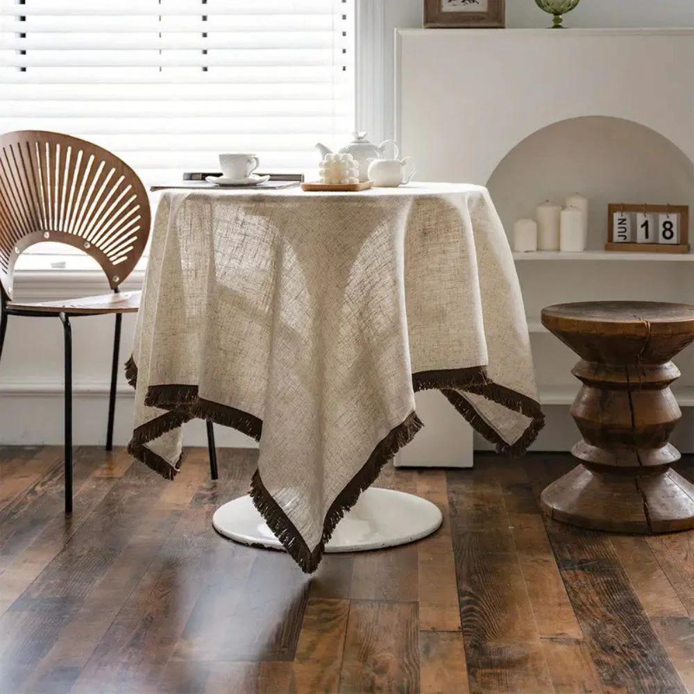 Rustic Charm Tassel Tablecloth by Casa & Beyond