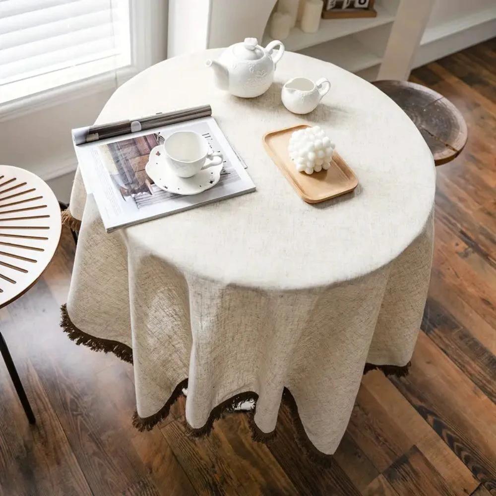 Rustic Charm Tassel Tablecloth by Casa & Beyond