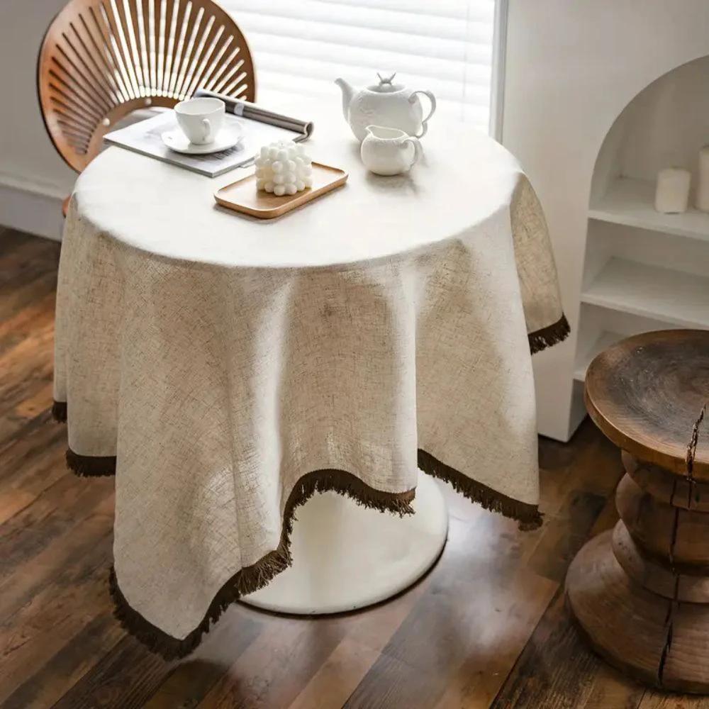 Rustic Charm Tassel Tablecloth by Casa & Beyond