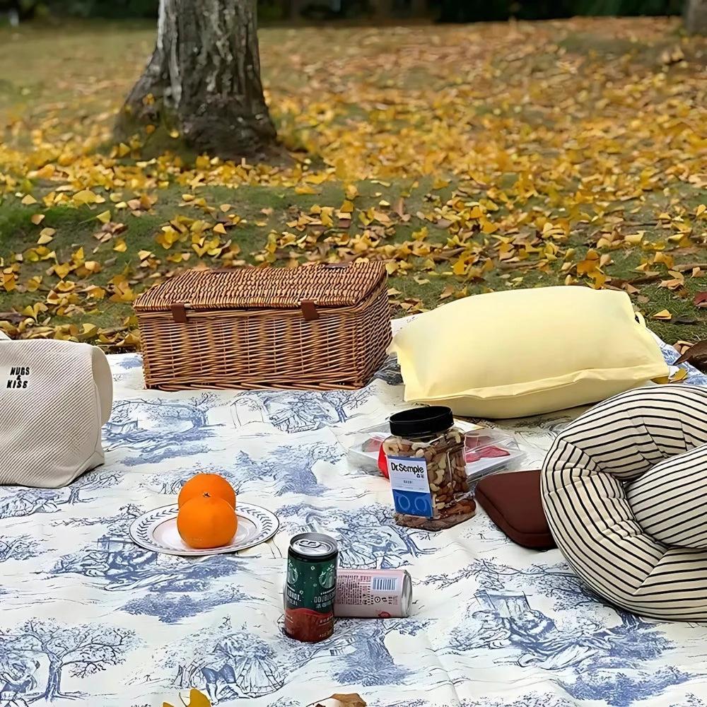 Rustic Ink-Style Print Table Cloth by Casa & Beyond
