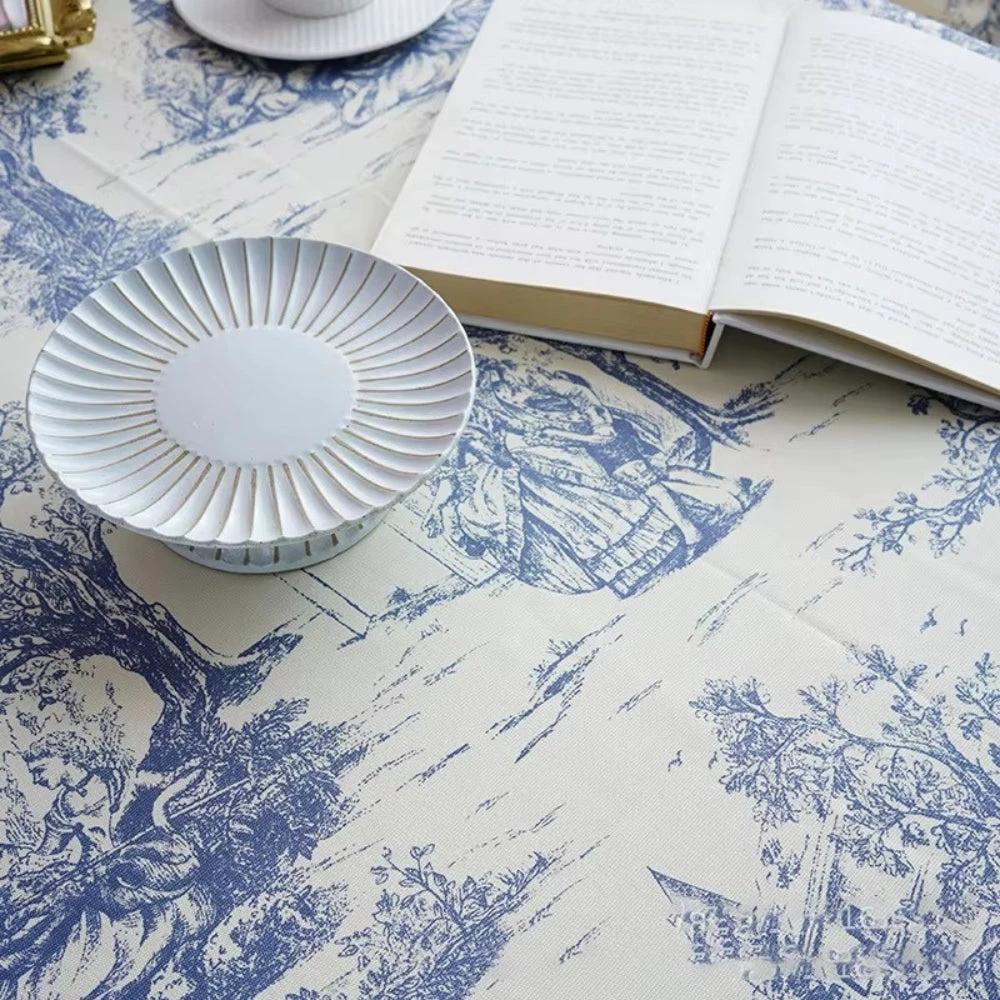Rustic Ink-Style Print Table Cloth by Casa & Beyond