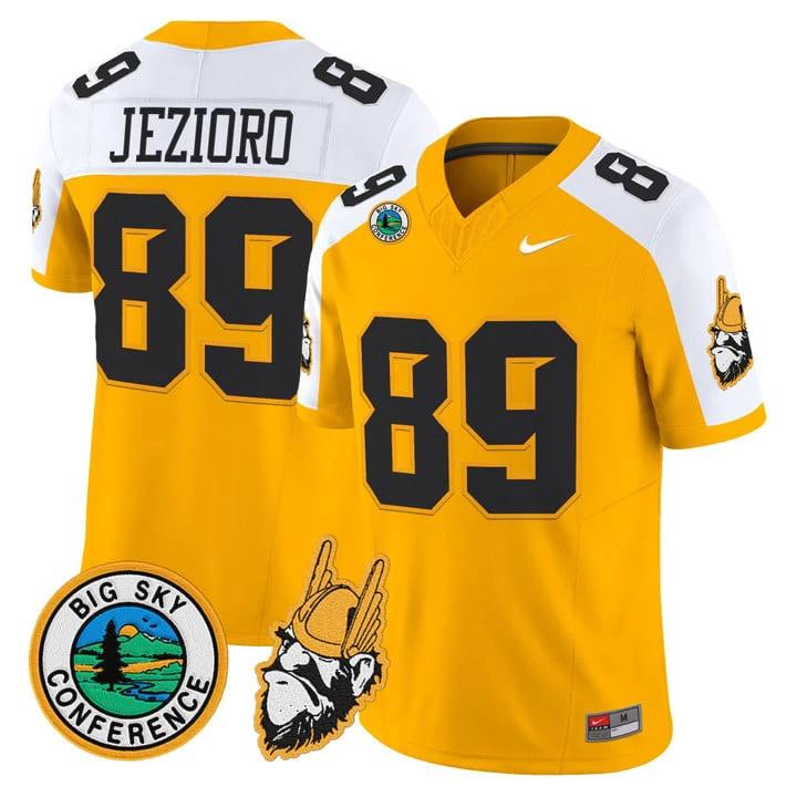 Ryan Jezioro Jersey #89 Idaho Vandals 1975 Throwback Limited Stitched Gold Alter by My Store NCAA Football Jerseys