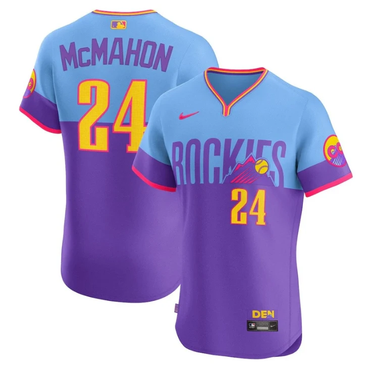 Ryan McMahon Jersey #24 Colorado Rockies 2025 City Connect Stitched Premier Elite by My Store