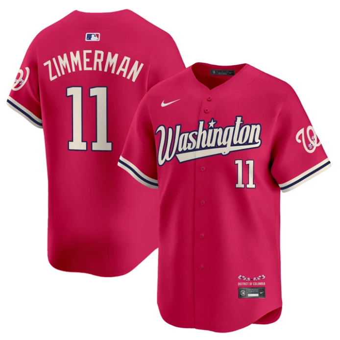 Ryan Zimmerman Jersey #11 Washington Nationals Vapor Limited All Stitched Pink by My Store