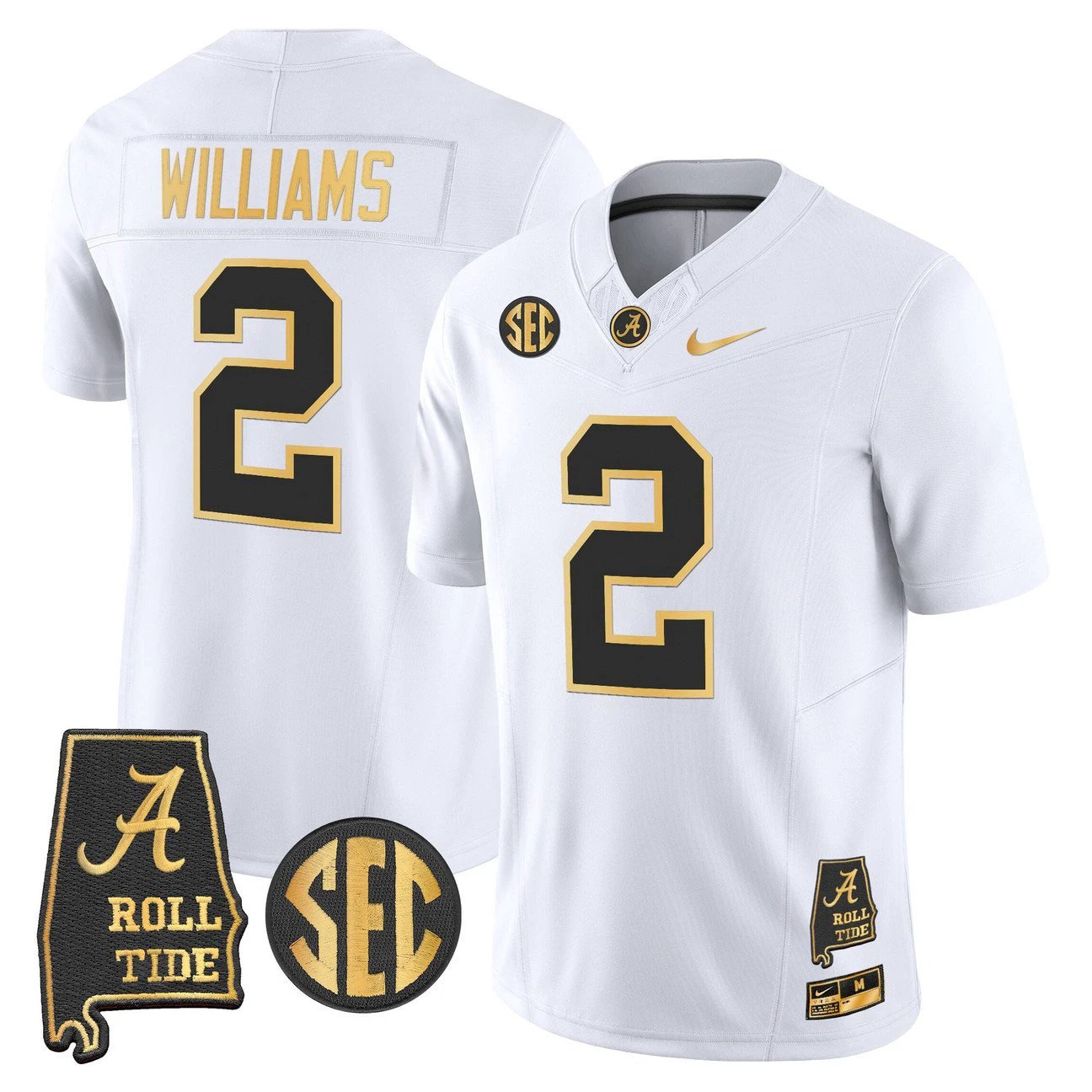 Ryan Williams Jersey #2 Alabama Crimson Tide 2025 Vapor Stitched by My Store NCAA Football Jerseys