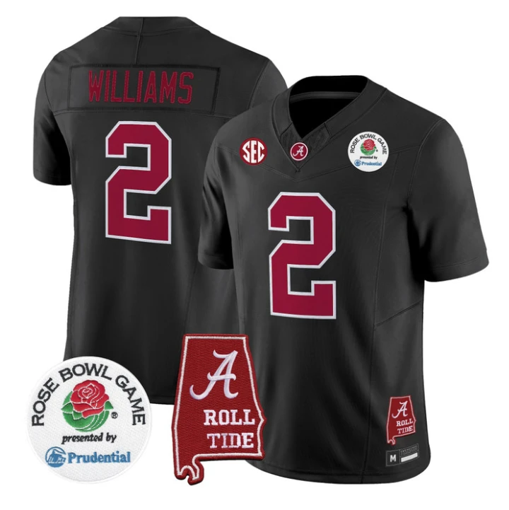 Ryan Williams Jersey #2 Alabama Crimson Tide 2026 Rose Bowl Stitched by My Store NCAA Football Jerseys