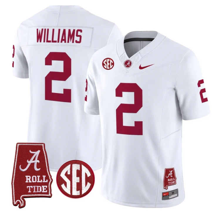 Ryan Williams Jersey #2 Alabama Crimson Tide Throwback Map Stitched by My Store NCAA Football Jerseys