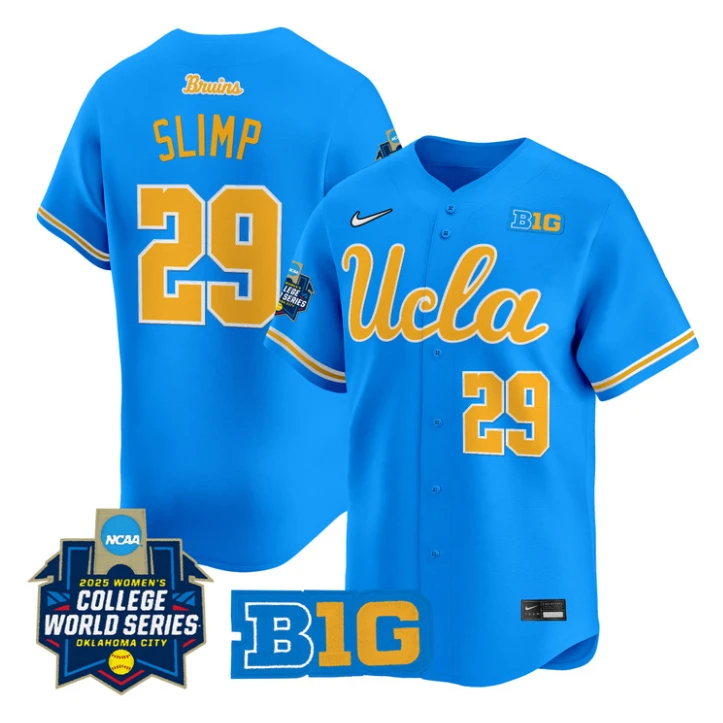 Rylee Slimp Jersey #29 UCLA Bruins Softball 2025 World Series Stitched Pinstripe by My Store