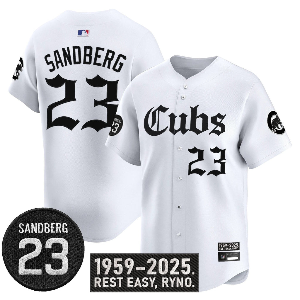 Ryne Sandberg Jersey #23 Chicago Cubs Ryne Sandberg Tribute Stitched White by My Store