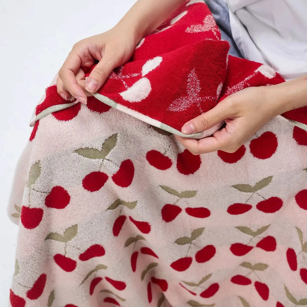 Cherry Cotton Towel by Bowlift