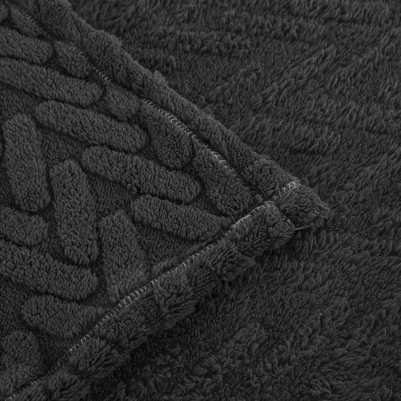 Jacquard Fleece Blanket CozyWeave | Single Layer & Double Sided | Soft Tafu & Shu Cotton Fleece | For Autumn & Winter by BowLift