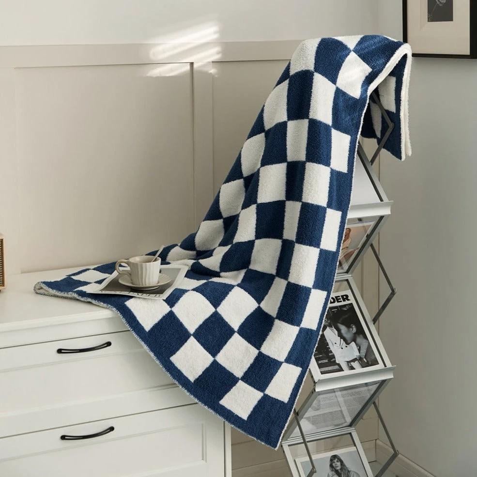 COLOURFUL CHECKERBOARD THROW by Bowlift