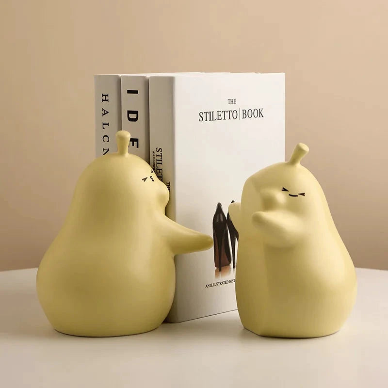 Hugging Pear Bookends by Bowlift