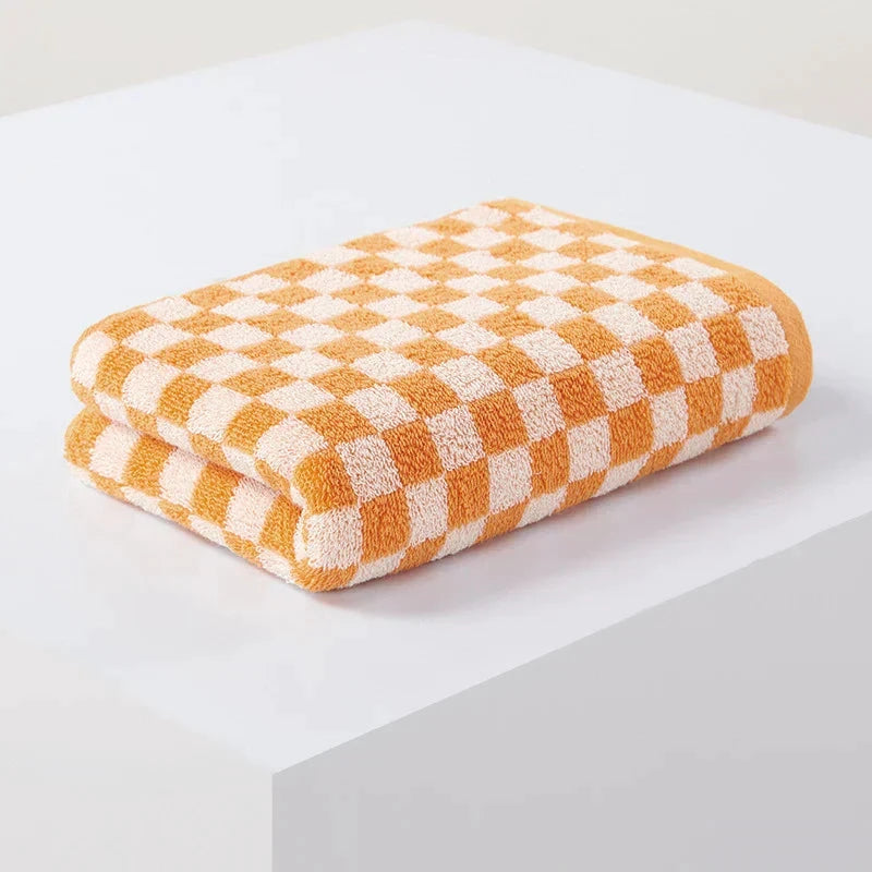 Checkered Cotton Hand Towels by Bowlift