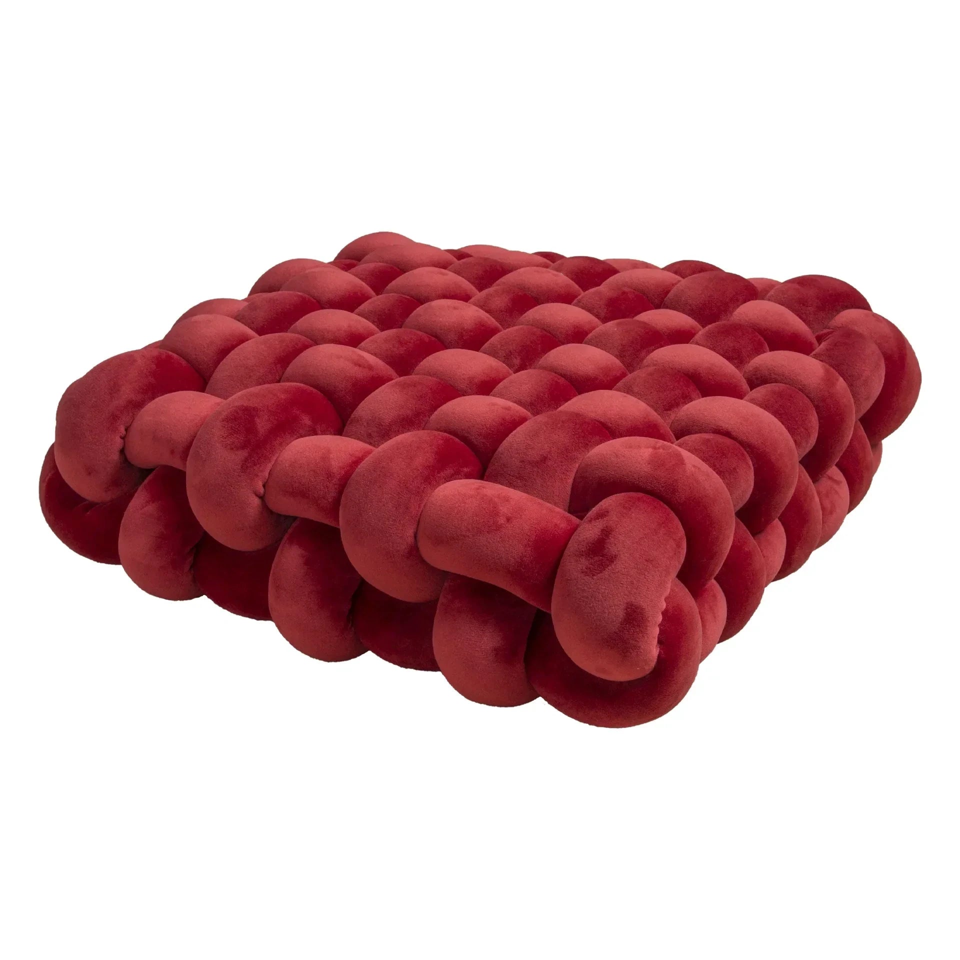 Chunky Woven Knot Cushion by Bowlift