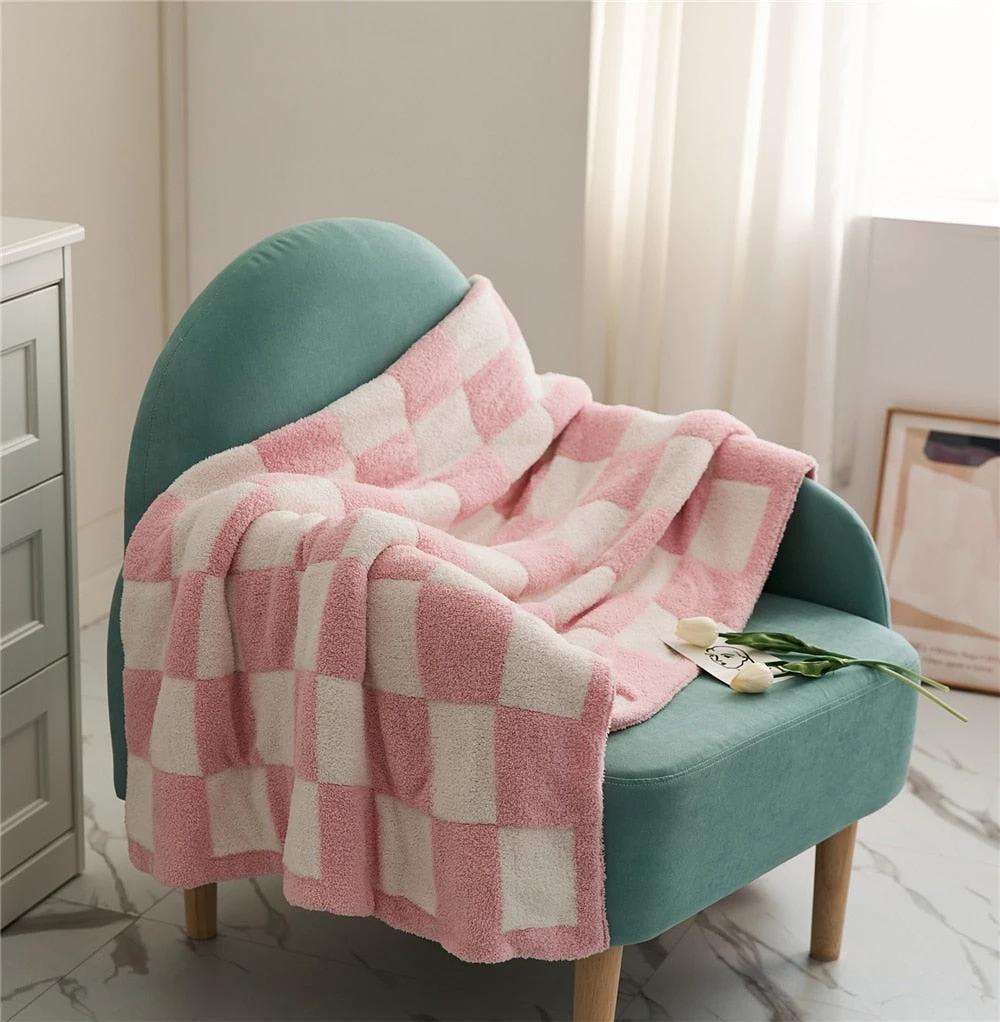 COLOURFUL CHECKERBOARD THROW by Bowlift