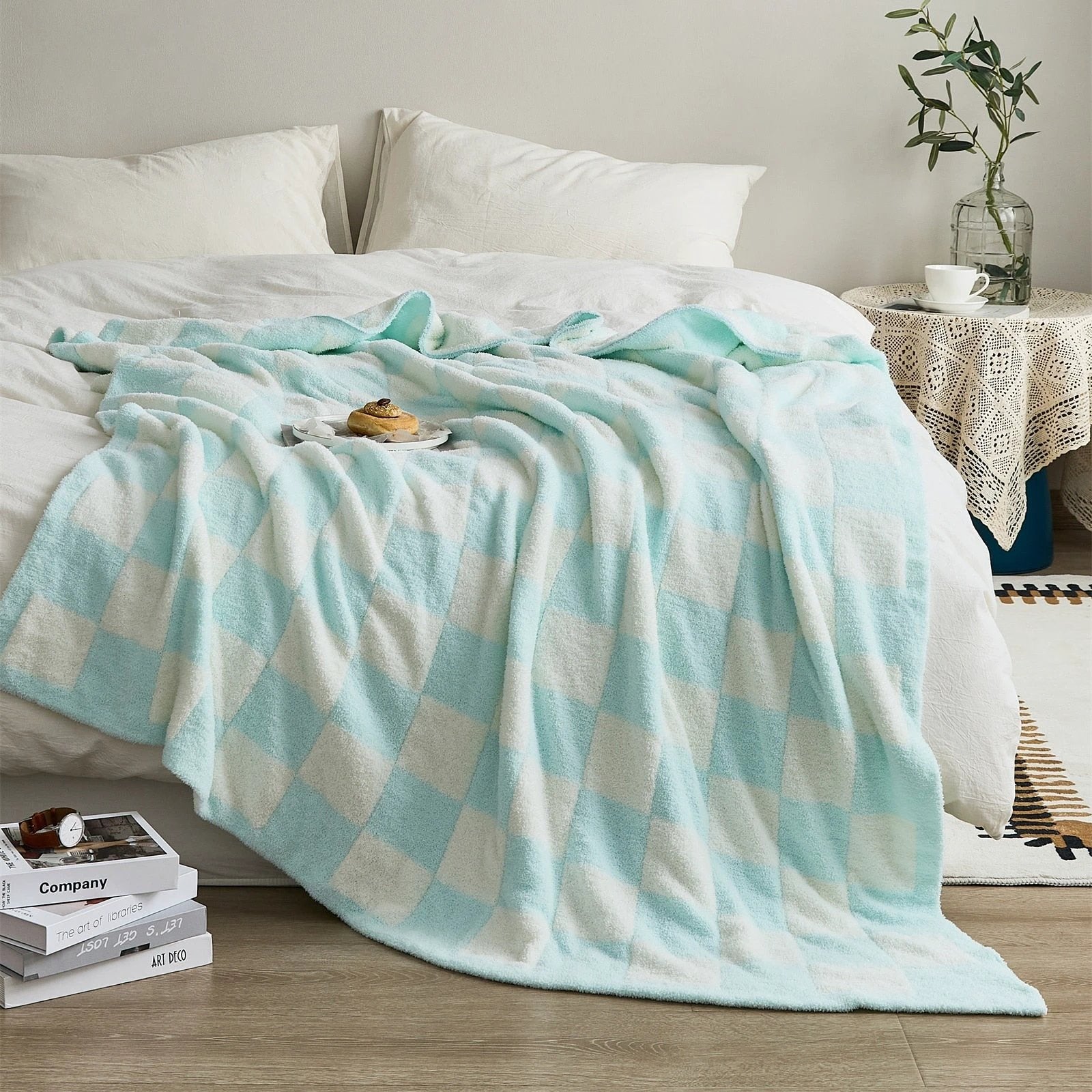COLOURFUL CHECKERBOARD THROW by Bowlift