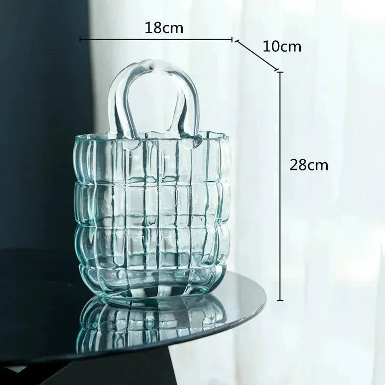 Glass Bag Vase