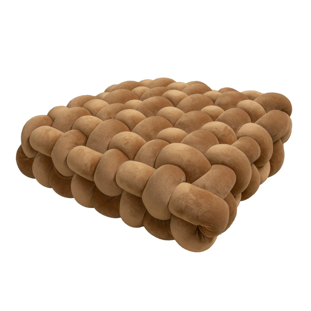 Chunky Woven Knot Cushion by Bowlift