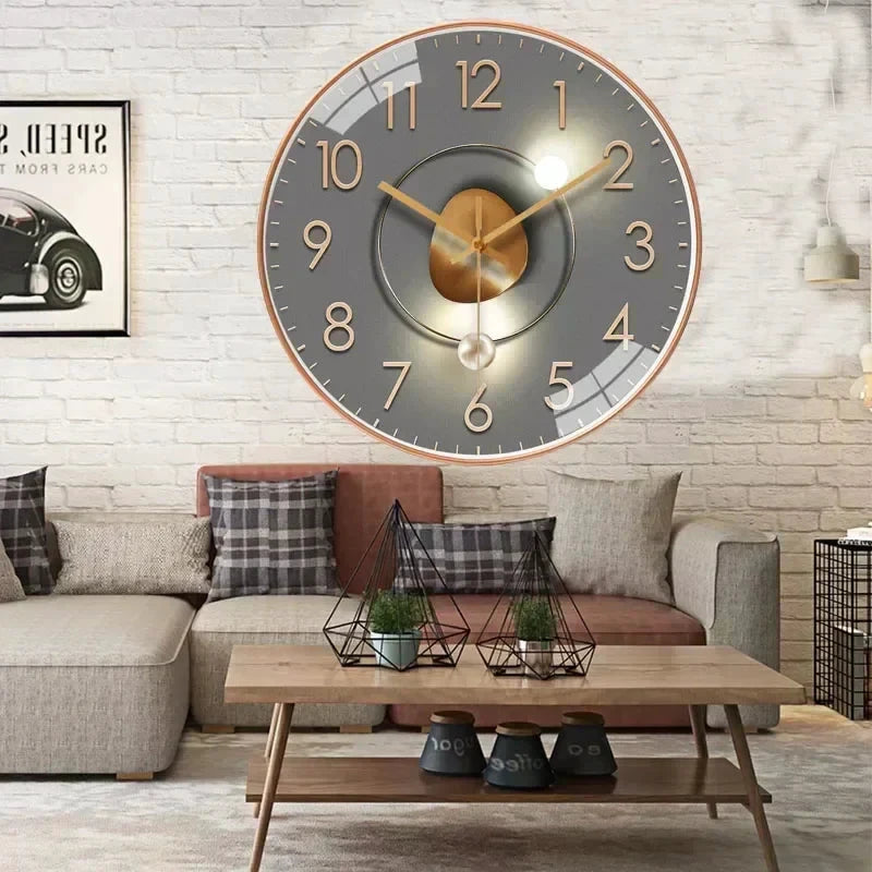 SilentTime - Digital Wall Clock in Classic Style - 8 Inch Bowlift by Bowlift