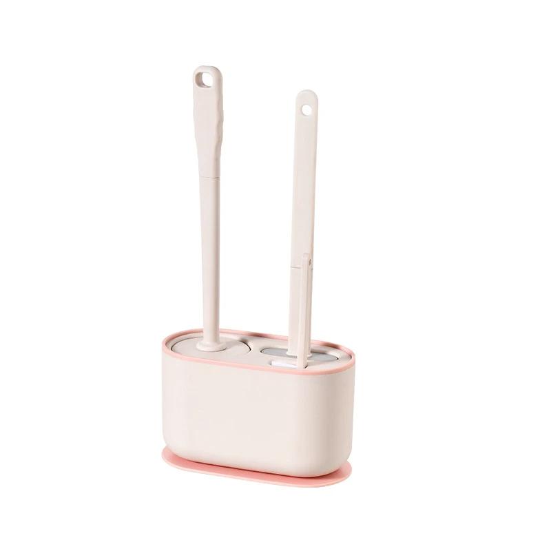 Wall-Mounted Toilet Cleaner Drainer Brush Set by BowLift