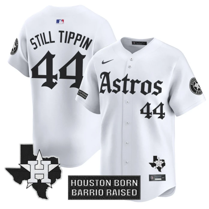 Still Tippin Jersey #44 Houston Astros Gothic Edition Vapor Premier Limited Stitched White by My Store