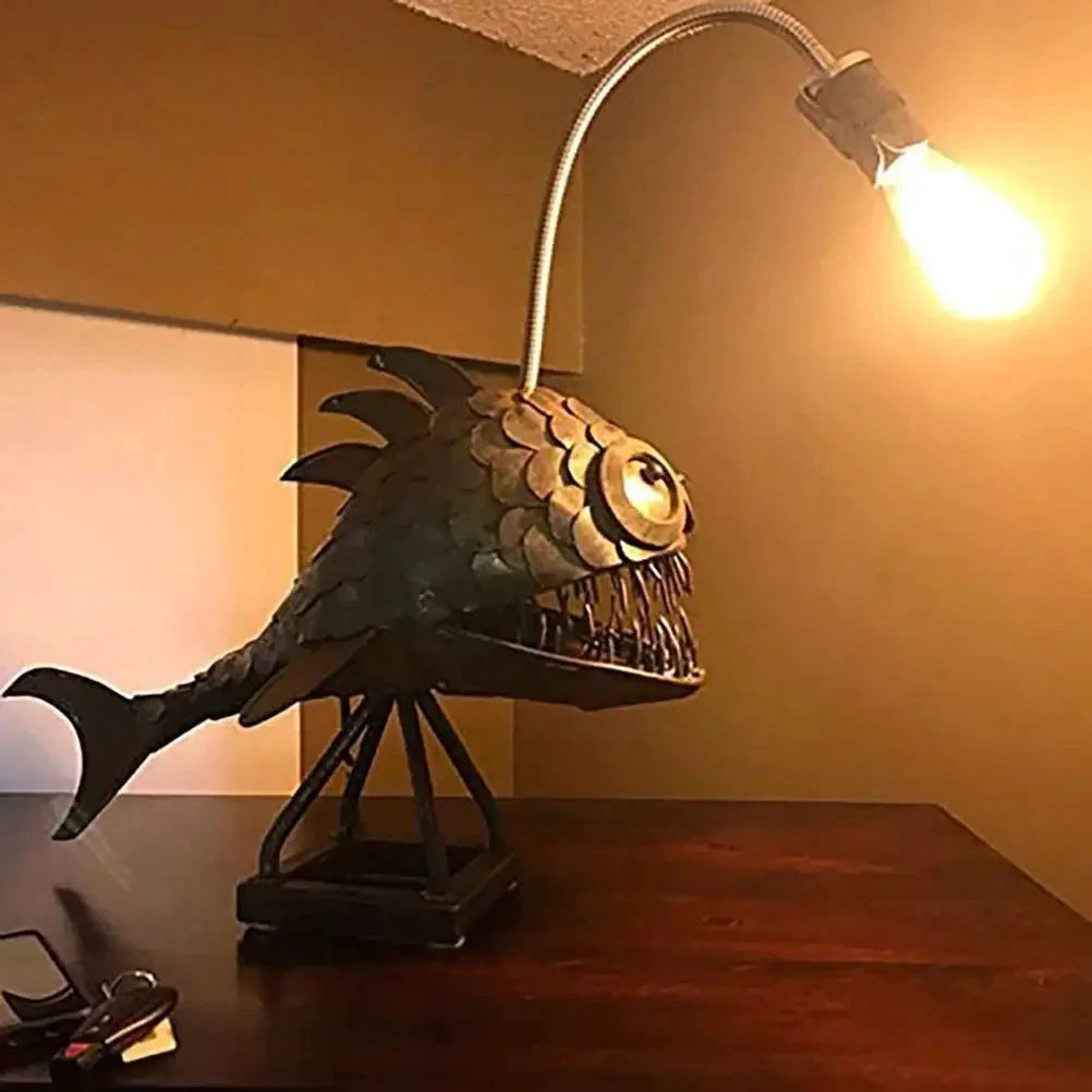 Glowfish Retro Table Lamp Bowlift by Bowlift
