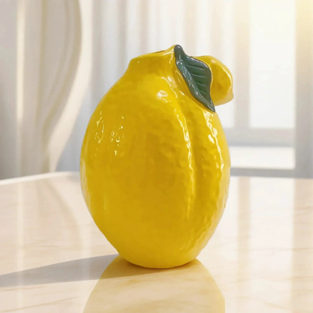 Lemon Ceramic Vase by Bowlift