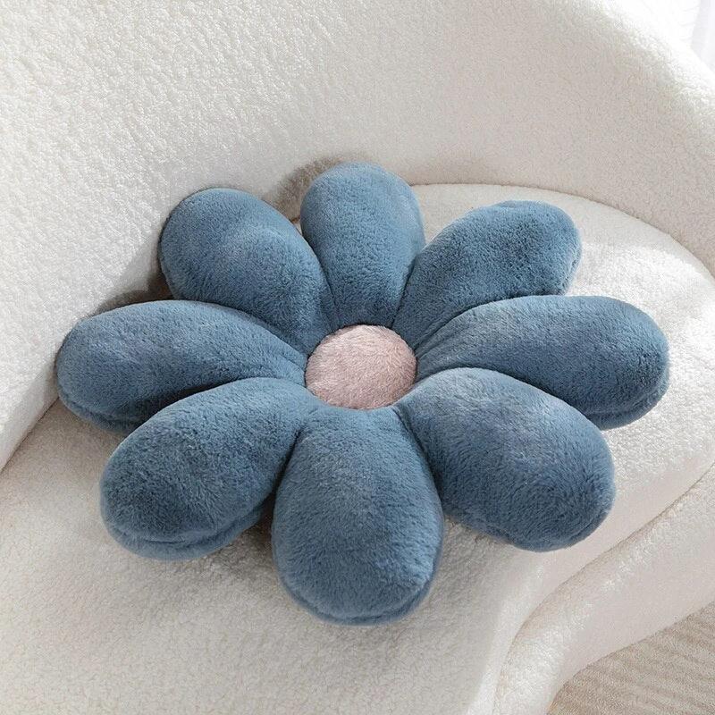 Fluffy Daisy Cushion - Pastel by Bowlift