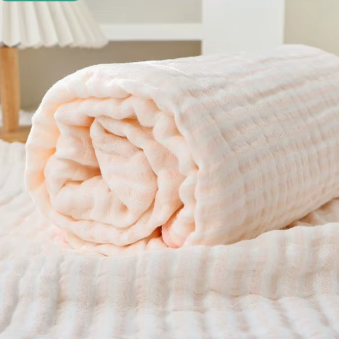 Premium 6-Layer Muslin Cotton & Bamboo Blend Baby Swaddle Blanket by BowLift