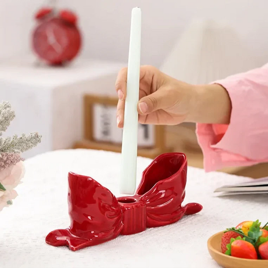 Bowknot-Shaped Ceramic Candle Holder by Bowlift