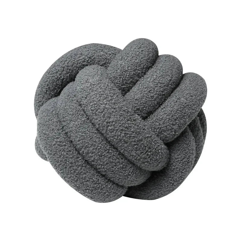 Boucle Rope Knot Ball Cushion by Bowlift