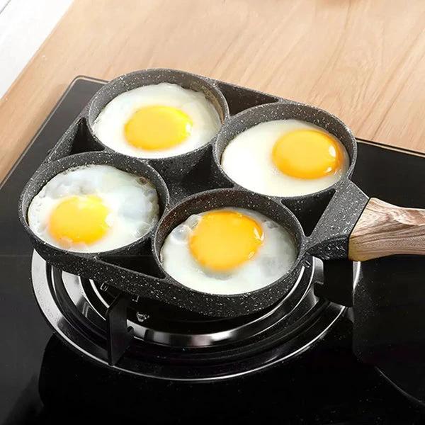 QuickCook - Frying pan with more sections and transparent handle Bowlift by Bowlift