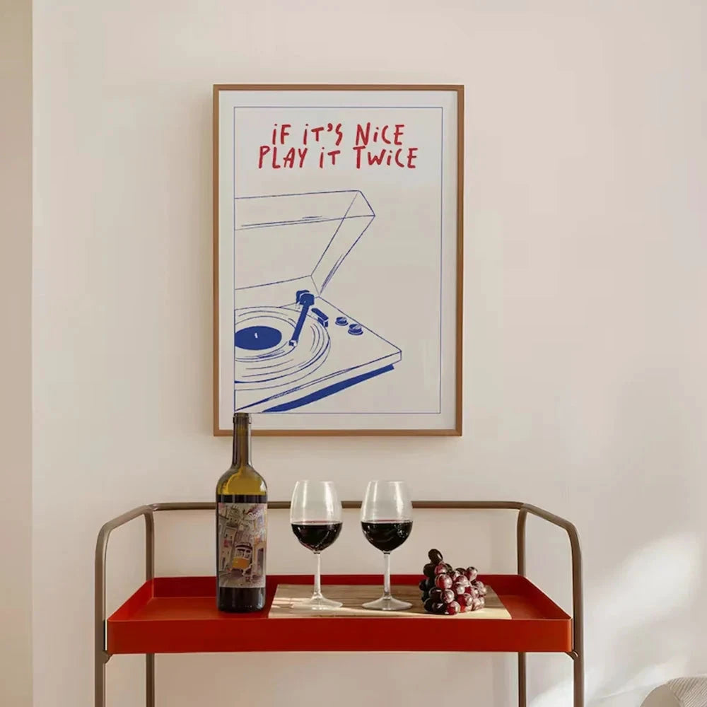 If It's Nice, Play it Twice Wall Art by Bowlift