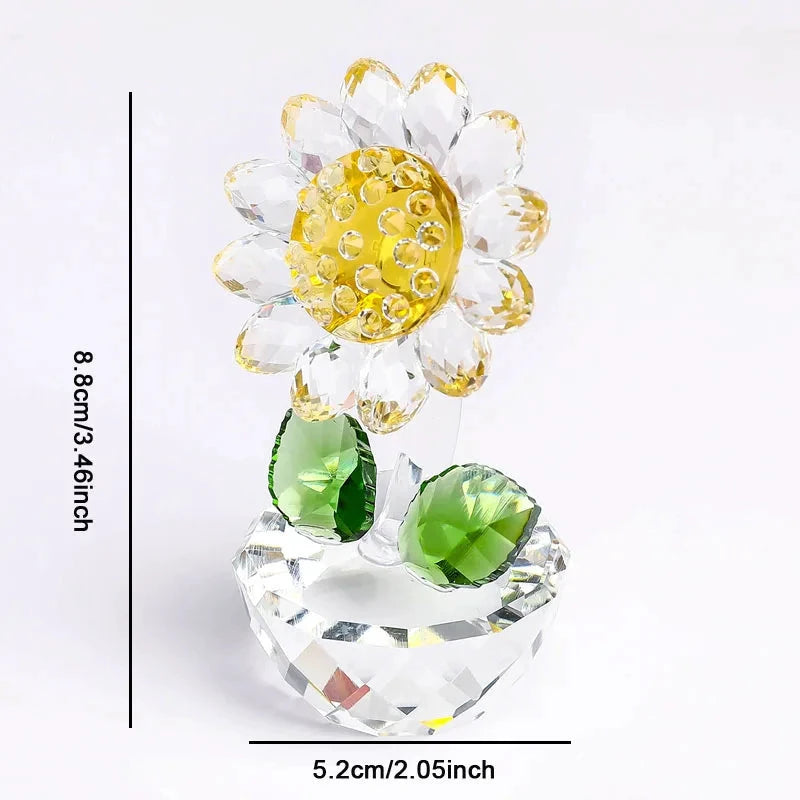 Crystal Glass Sunflower by Bowlift