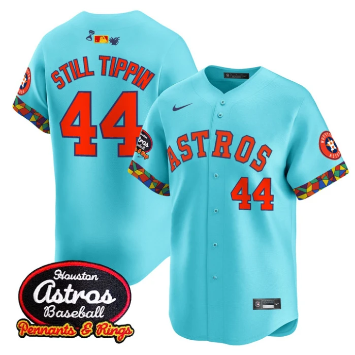 Still Tippin Jersey #44 Houston Astros x El Tiempo Cantina Vapor Premier Limited Stitched Team by My Store