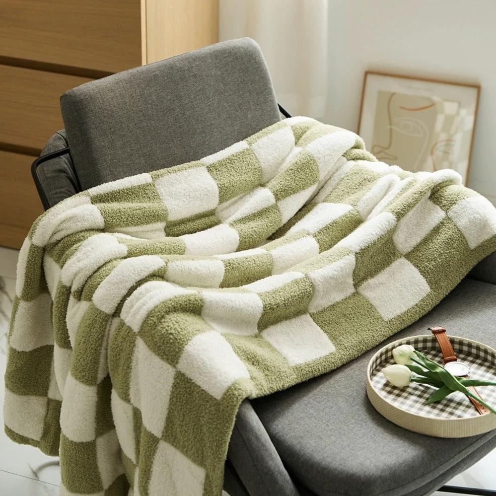 COLOURFUL CHECKERBOARD THROW by Bowlift