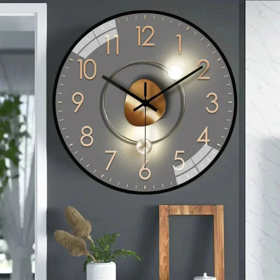 SilentTime - Digital Wall Clock in Classic Style - 8 Inch Bowlift by Bowlift