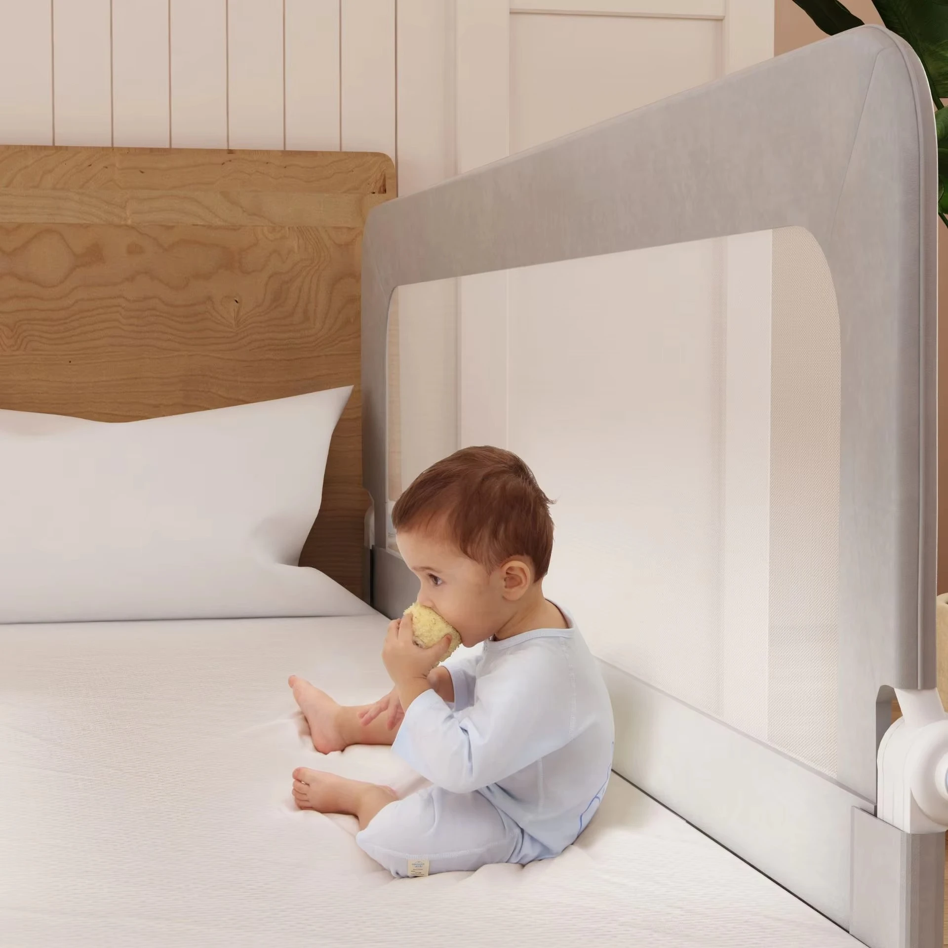 Adjustable Baby Crib Bed Guardrail Fence for Safe Sleep by BowLift