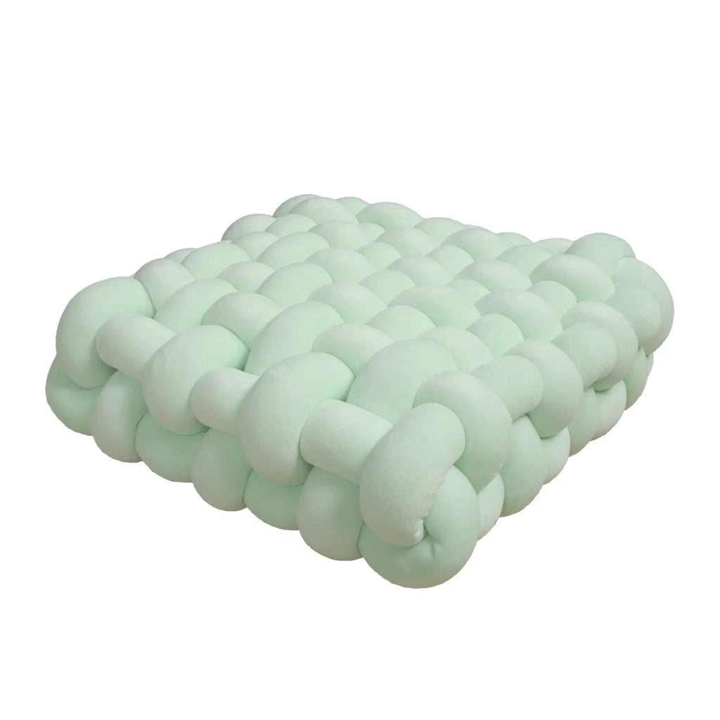 Chunky Woven Knot Cushion by Bowlift