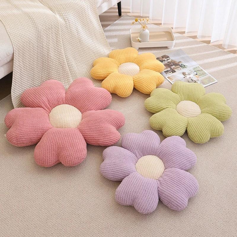 Fluffy Clover Flower Cushion by Bowlift