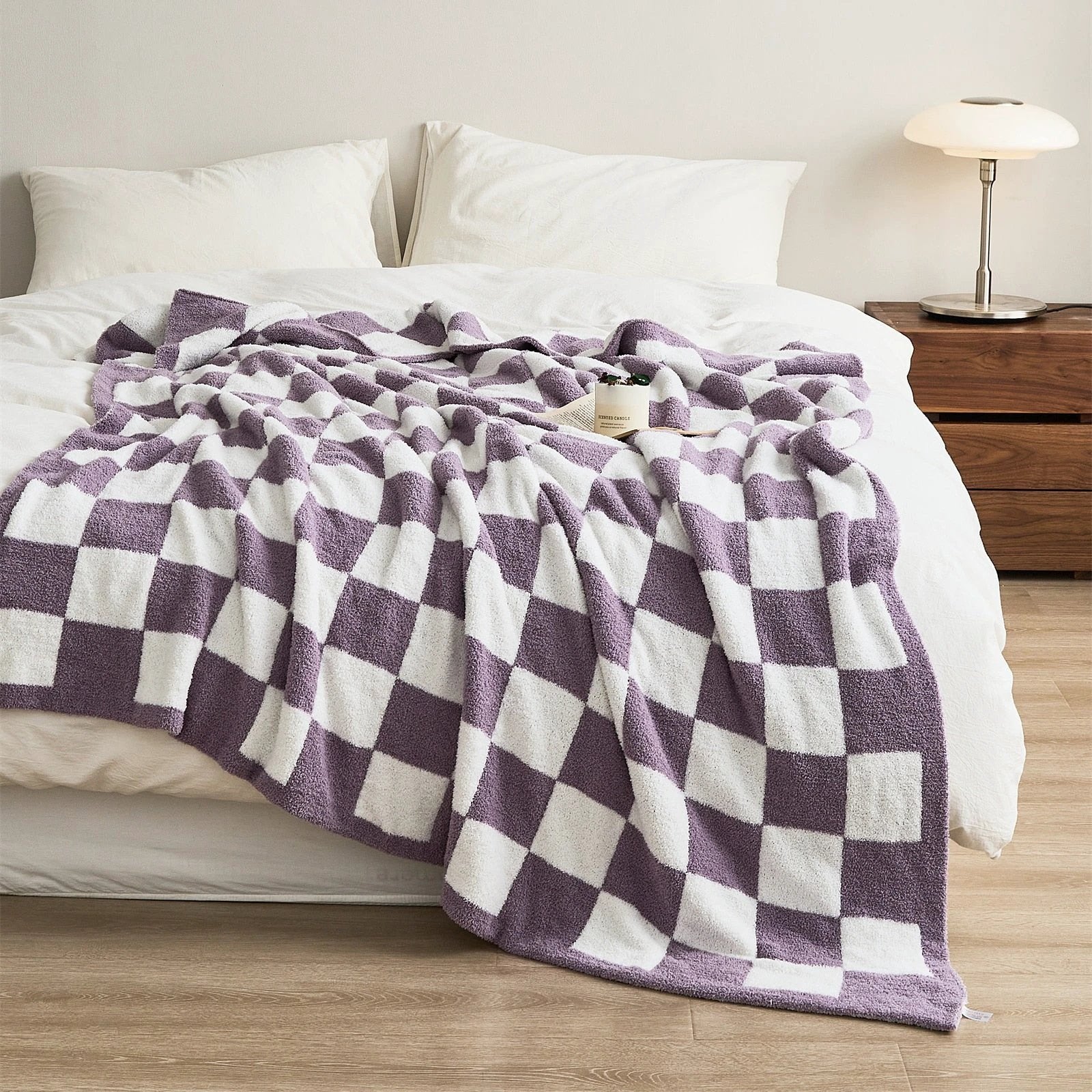 COLOURFUL CHECKERBOARD THROW by Bowlift